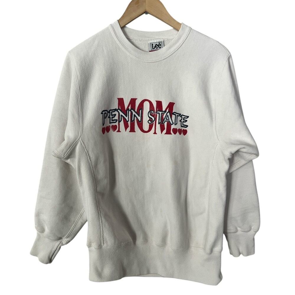 Vintage 90s Penn State Mom Graphic Sweatshirt Lee Tag Medium Made In The USA